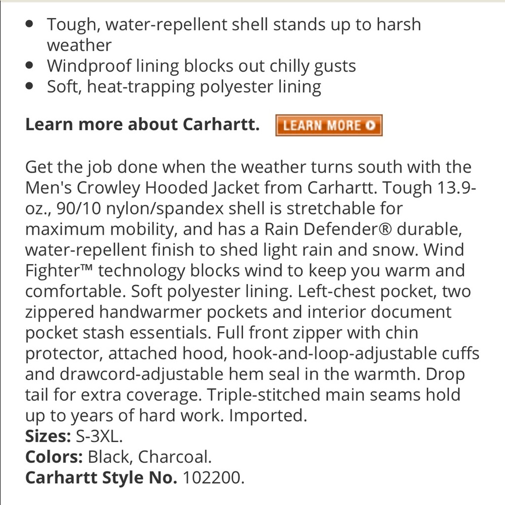 Awesome Carhartt black jacket - Picture 2 of 8